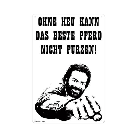 Cavallo Pugno - Targa in metallo DE - Bud Spencer®