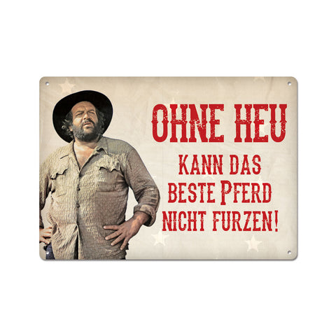 Ohne Heu kann das beste Pferd... - Postkarte - Bud Spencer®