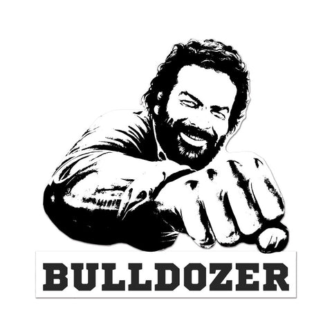 Bulldozer b/n - Cartello in acciaio - Bud Spencer®