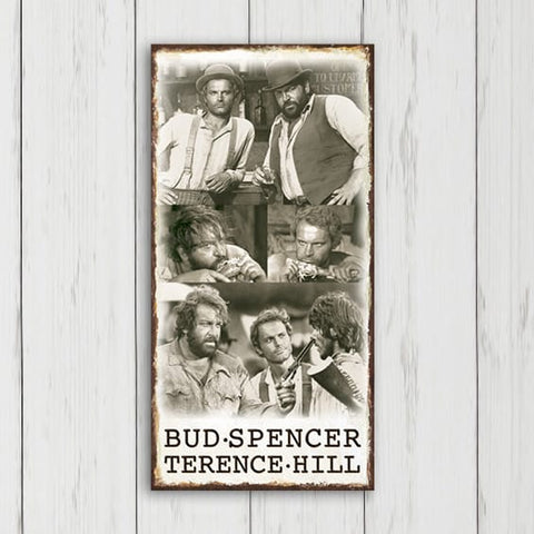 Der Kleine & Der müde Joe - MDF-Schild (20x40cm) - Bud Spencer®