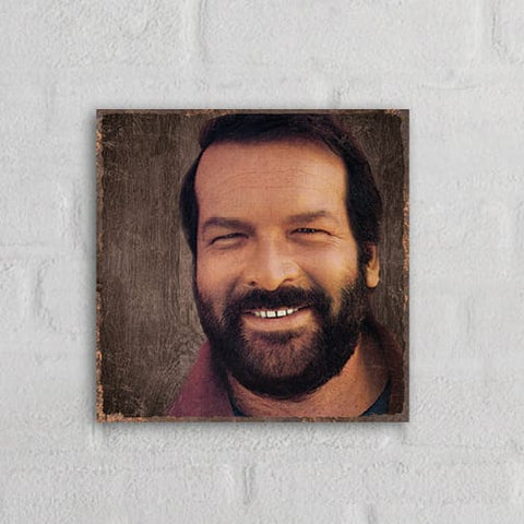 Bud Spencer Portrait 2 - MDF-Schild (20x20cm) - Bud Spencer®