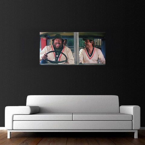Leinwand - Slim and Tom - Das Krokodil und sein Nilpferd -  Bud Spencer und Terence Hill